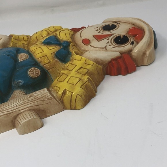 1977 Raggedy Andy Wall Art Hanging Bobbs-Merrill Company plastic 12" x 8" - Picture 12 of 12